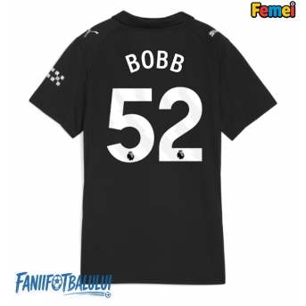 Manchester City Oscar Bobb #52 Tricou Fotbal Replică 2025-26 Femei Deplasare